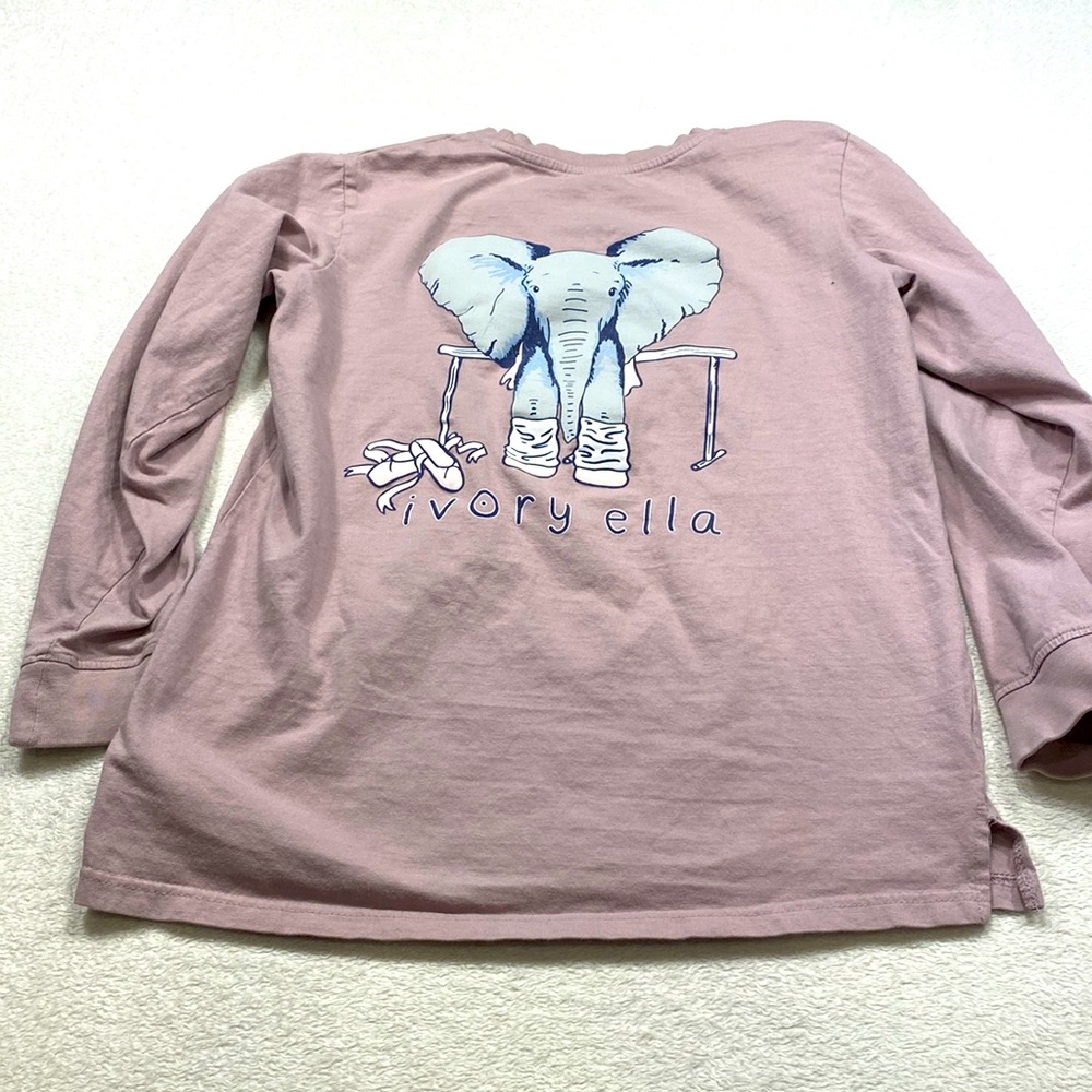 Ivory Ella Long Sleeve Tee Ballet Graphic